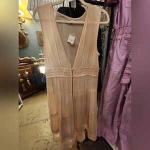 Cato Blush V-Neck Maxi Vest